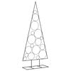 vidaXL Árvore de Natal para decoração 180 cm metal preto