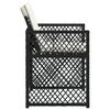 vidaXL Cadeiras de jardim com almofad&otilde;es 4 pcs vime PE preto
