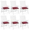 vidaXL Almofad&otilde;es m&oacute;veis de paletes 6 pcs tecido oxford vermelho-tinto