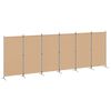vidaXL Divis&oacute;ria de Quarto de 6 Pain&eacute;is Bege 520 x 180 cm Tecido