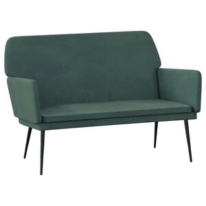 vidaXL Banco 108x79x79 cm veludo verde-escuro