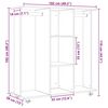 vidaXL Guarda-roupa com prateleira Madeira Antiga 102 x 38 x 110 cm