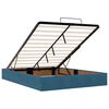 vidaXL Estrutura cama otomana colch&otilde;es 140x190 cm veludo azul escuro