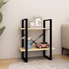 vidaXL Estante com 2 prateleiras 60x30x70 cm pinho maciço