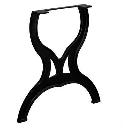 vidaXL Pernas p/ mesa de jantar 2 pcs estrutura em cruz ferro fundido