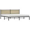vidaXL Estrutura de cama sem colch&atilde;o 193x203cm metal carvalho sonoma
