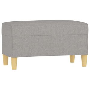 vidaXL Banco 70x35x41 cm tecido cinzento-claro