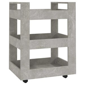 vidaXL Carrinho de cozinha 60x45x80 cm derivados madeira cinza cimento