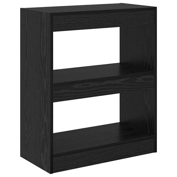 vidaXL Gabinete de Livros Carvalho Preto 60 x 30 x 72 cm