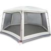 vidaXL Tenda para piscina c/ mosca amov&iacute;vel e paredes de rede cinzento