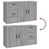 vidaXL Aparador 100x33x59,5 cm derivados de madeira cinzento sonoma