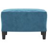 vidaXL Apoio de p&eacute;s 60x50x41 cm veludo azul