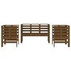 vidaXL 3 pcs conjunto lounge jardim madeira pinho maci&ccedil;a castanho-mel