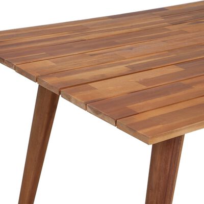 vidaXL Mesa de jantar, madeira de acácia sólida, castanho