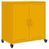 vidaXL Aparador 68x39x72 cm a&ccedil;o amarelo mostarda