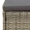 vidaXL 4 pcs conjunto lounge de jardim c/ almofad&otilde;es vime PE cinzento