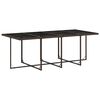 vidaXL 9 pcs conjunto jantar p/ jardim c/ almofad&otilde;es vime PE castanho