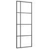 vidaXL Porta deslizante c/ conj. ferragens 76x205cm vidro ESG preto