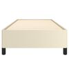 vidaXL Estrutura de cama 90x190 cm couro artificial cor creme
