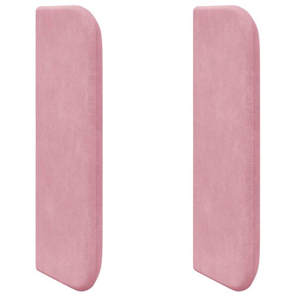 vidaXL Orelha de Cabeceira Rosa 40,5 x 40,5 x 4 cm Veludo