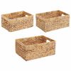 vidaXL Cestos de Armazenamento 3 pcs Natural 40 x 30 x 18 cm