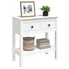 vidaXL Mesa consola 75x35x75 cm pinho maci&ccedil;o branco