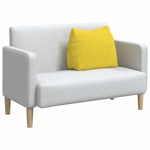 vidaXL Travesseiro para Costas Amarelo Claro 60 x 20 x 50 cm tecido