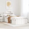 vidaXL Estrutura de cama com cabeceira 90x200 cm pinho maci&ccedil;o branco