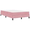 vidaXL Cama Box com colch&atilde;o Rosa 120 x 200 cm tecido
