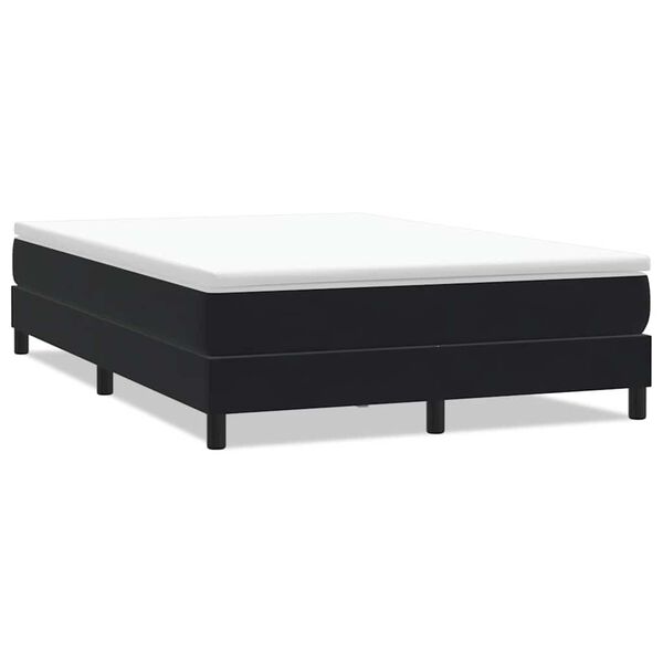 vidaXL Cama sem molas/colch&atilde;o 160x210 cm veludo preto