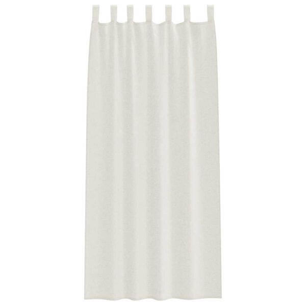 vidaXL Cortina de Voile 2 pcs Creme 225 x 140 cm Poli&eacute;ster