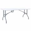 vidaXL Mesa de jardim dobr&aacute;vel 180x72x72 cm PEAD branco