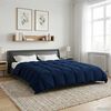 vidaXL Duvet de Ano Inteiro Azul Escuro 200 x 200 cm Microfibra