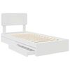vidaXL Cama com Armazenamento Branco 90 x 200 cm Madeira processada