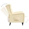 vidaXL Poltrona reclin&aacute;vel veludo cor creme