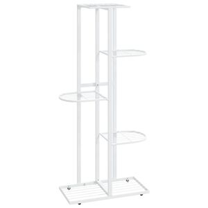 vidaXL Suporte de vasos c/ 5 prateleiras 43x22x98 cm metal branco