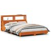 vidaXL Cama sem colch&atilde;o 135x190 cm madeira pinho maci&ccedil;a castanho-mel