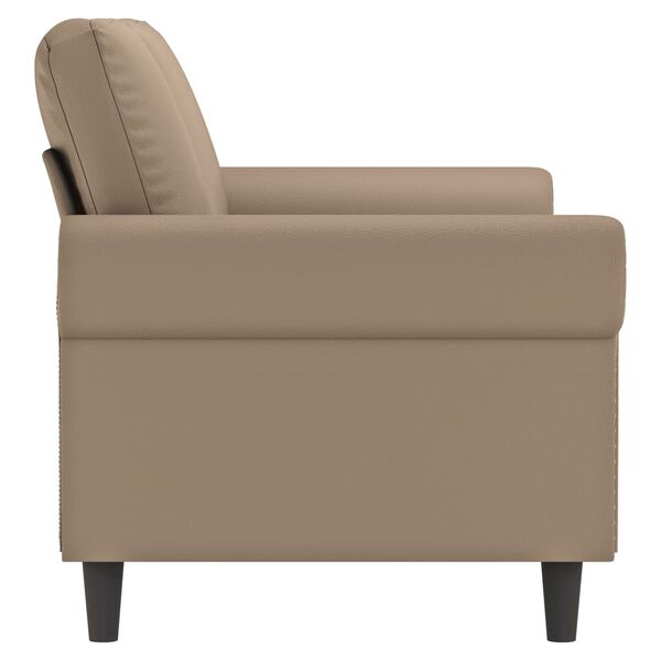 vidaXL Sof&aacute; de 2 lugares 140 cm couro artificial cor cappuccino