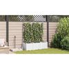 vidaXL Vaso de Jardim 3 pcs Branco 120 x 40 x 143 cm A&ccedil;o