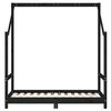 vidaXL Estrutura de cama infantil 2x(70x140) cm pinho maciço preto