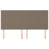 vidaXL Cabeceira Taupe 160x5x118/128 cm Tecido