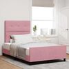 vidaXL Cama Box com cabeceira Rosa 120 x 190 cm Veludo