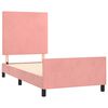 vidaXL Estrutura de cama c/ cabeceira 90x190 cm veludo rosa