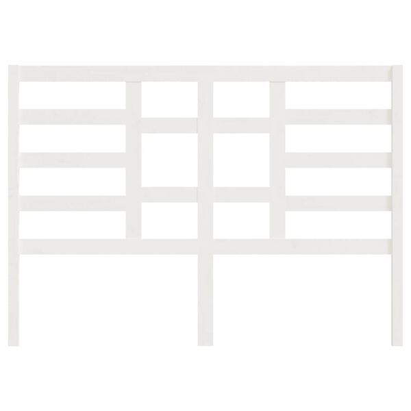 vidaXL Cabeceira de cama 146x4x104 cm pinho maci&ccedil;o branco
