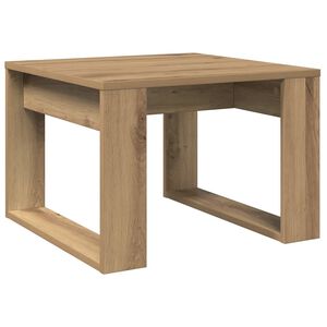 vidaXL Mesa de apoio 50x50x35 cm derivados madeira carvalho artisiano