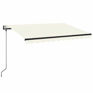 vidaXL Toldo autom&aacute;tico com LED e sensor de vento 350x250 cm cor creme