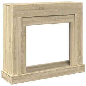 vidaXL Cornija lareira 100x30x87,5cm derivados madeira carvalho sonoma