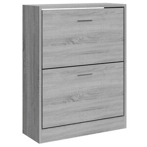 vidaXL Sapateira 63x24x81 cm derivados de madeira sonoma cinza