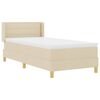 vidaXL Cama com Estrado com colch&atilde;o Creme 90 x 190 cm tecido