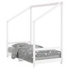 vidaXL Estrutura de cama infantil 80x160 cm pinho maci&ccedil;o branco